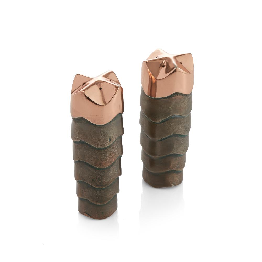 nambé Copper Canyon Salt & Pepper Shakers