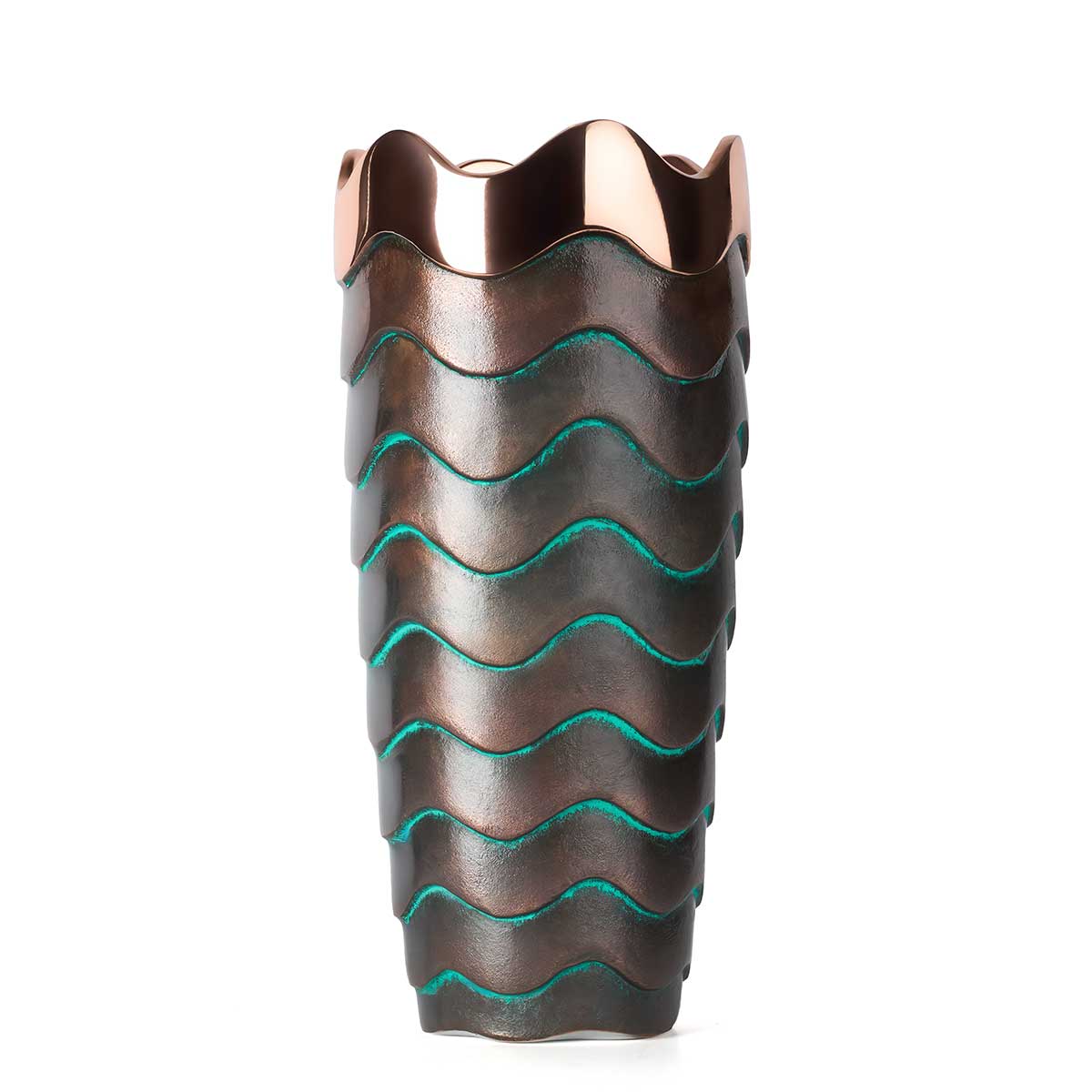 nambé Copper Canyon Vase 12.5"
