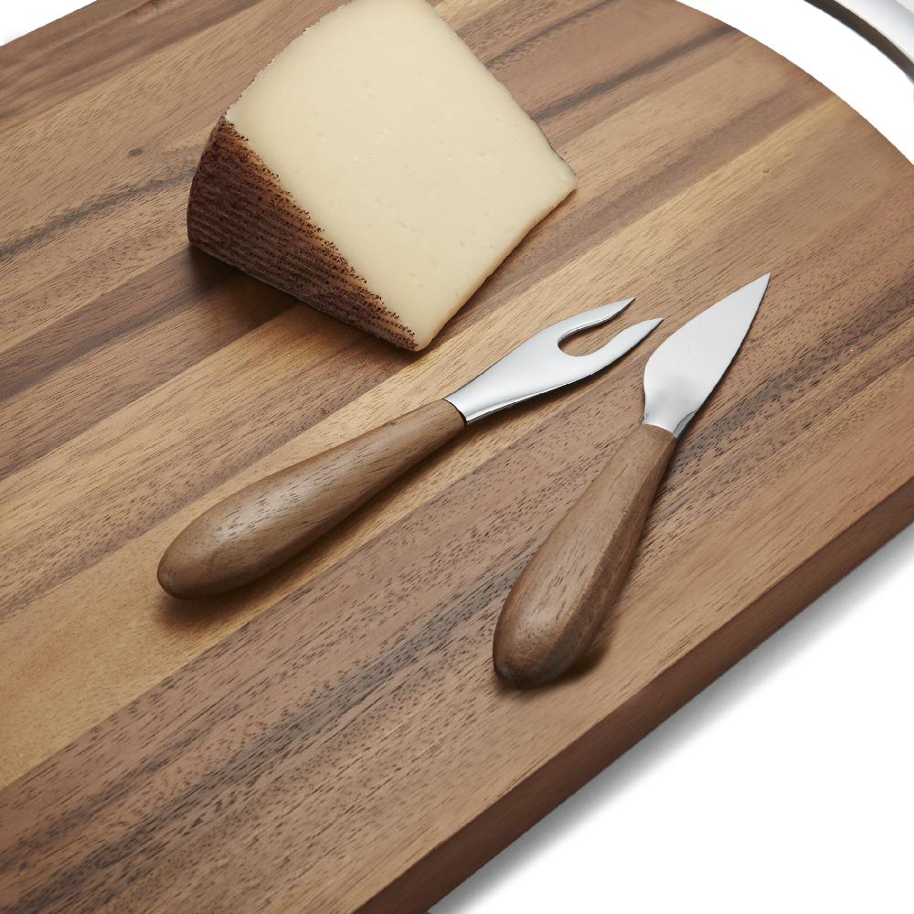 Nambé Curvo Cheese Set - Cheese Knife And Fork