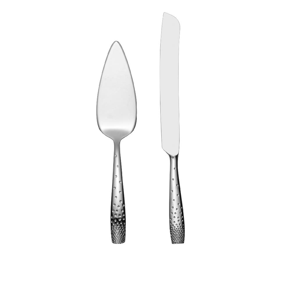 nambé Dazzle Cake and Knife Server Set