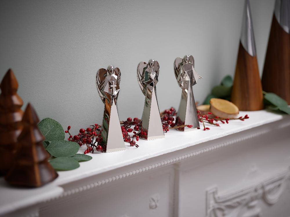 Nambé Faith Love & Peace Angel Figurines