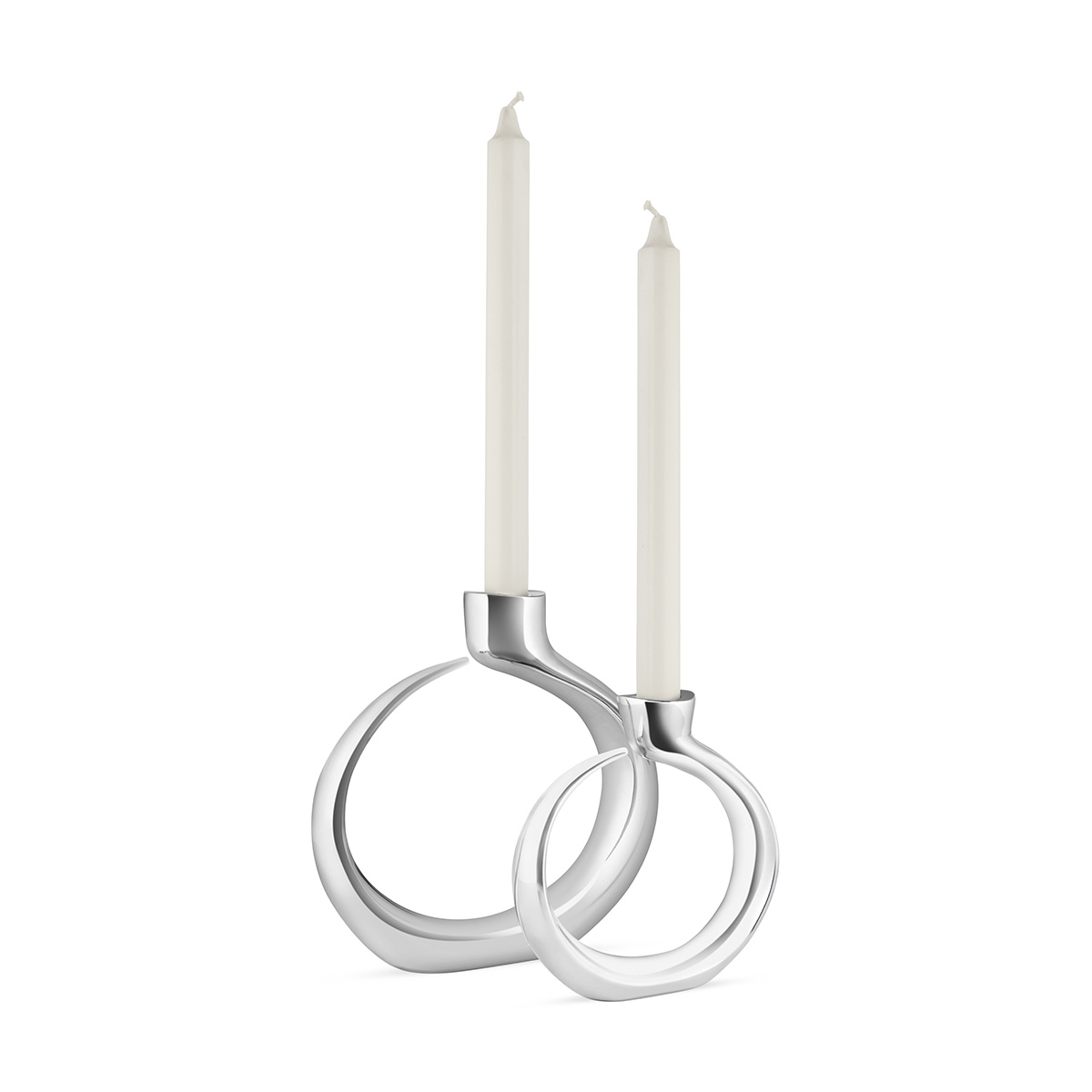 Nambé Globe Candlesticks