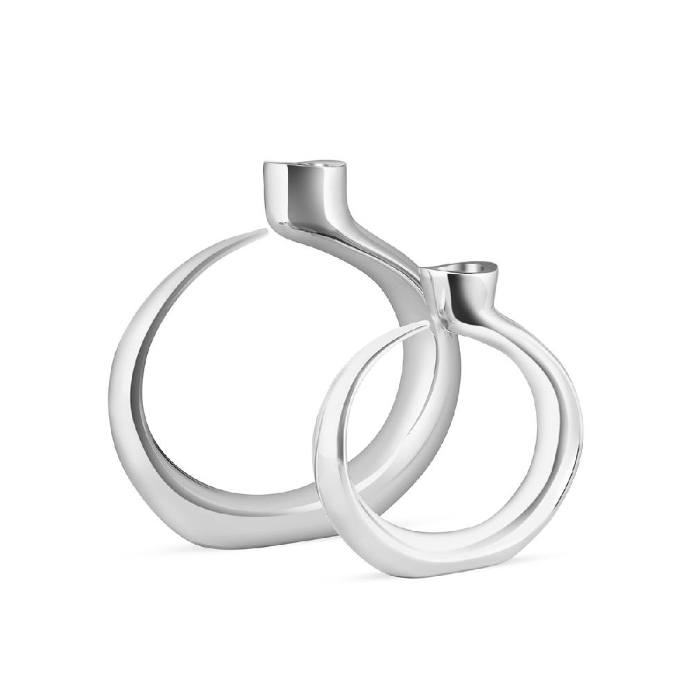 Nambé Globe Candlesticks