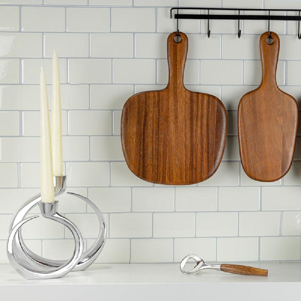 Nambé Globe Candlesticks