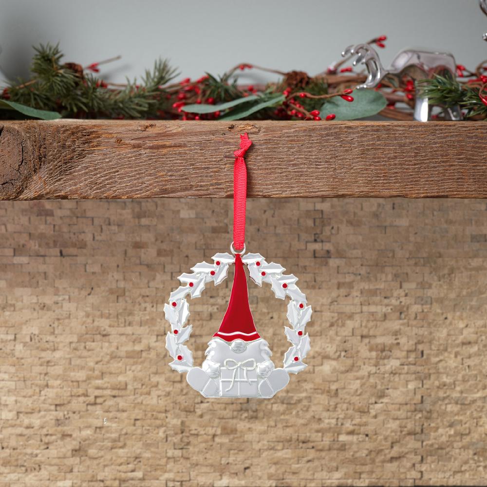Nambé Gnome Wreath Ornament