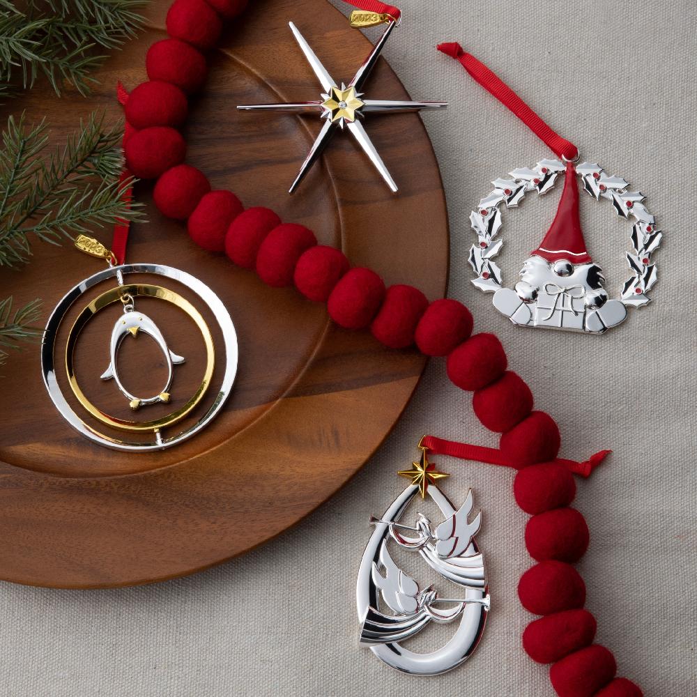 Nambé Gnome Wreath Ornament