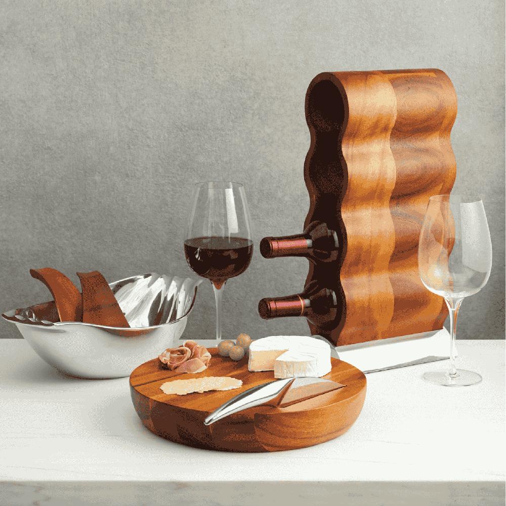 Nambé Harmony Cheese Board W/ Knife