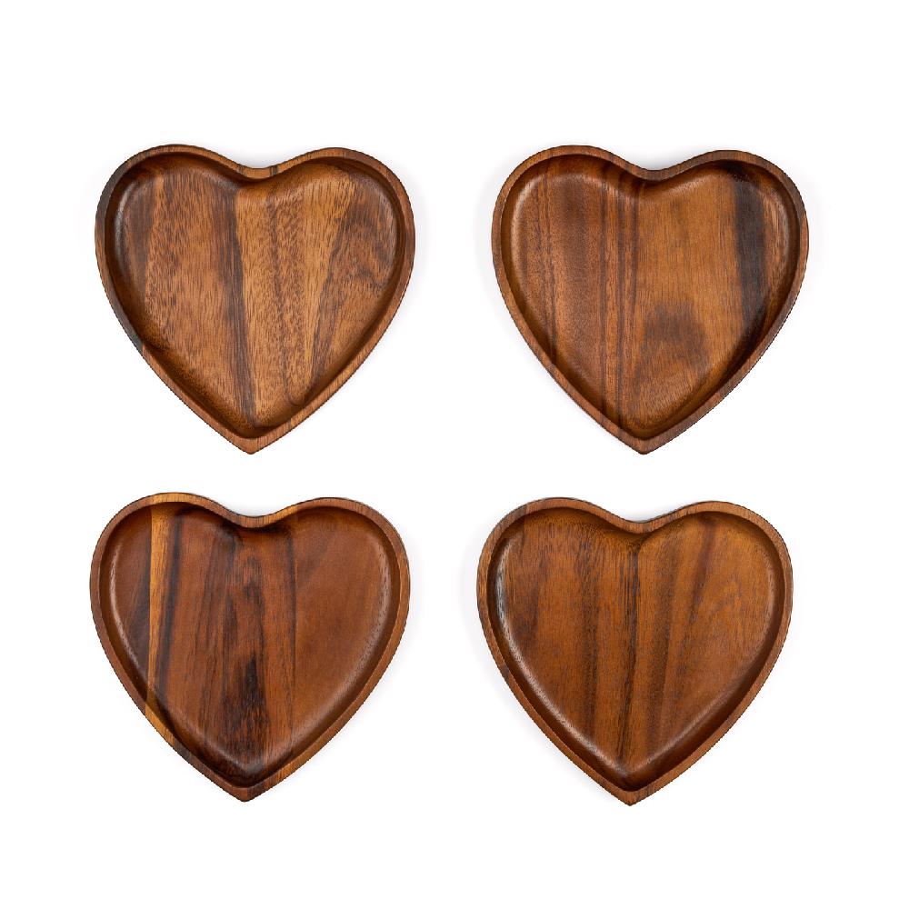 Nambé Heart Appetizer Plates (Set Of 4)