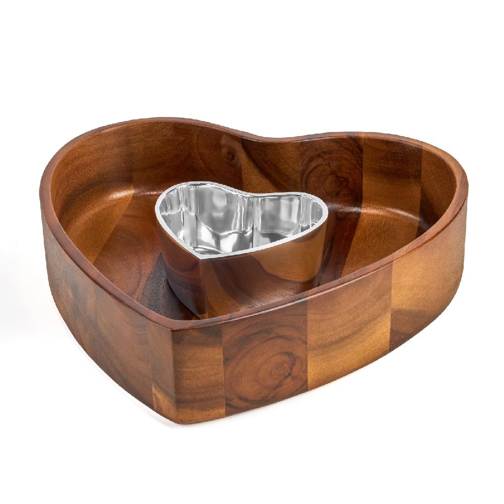 Nambé Heart Chip & Dip