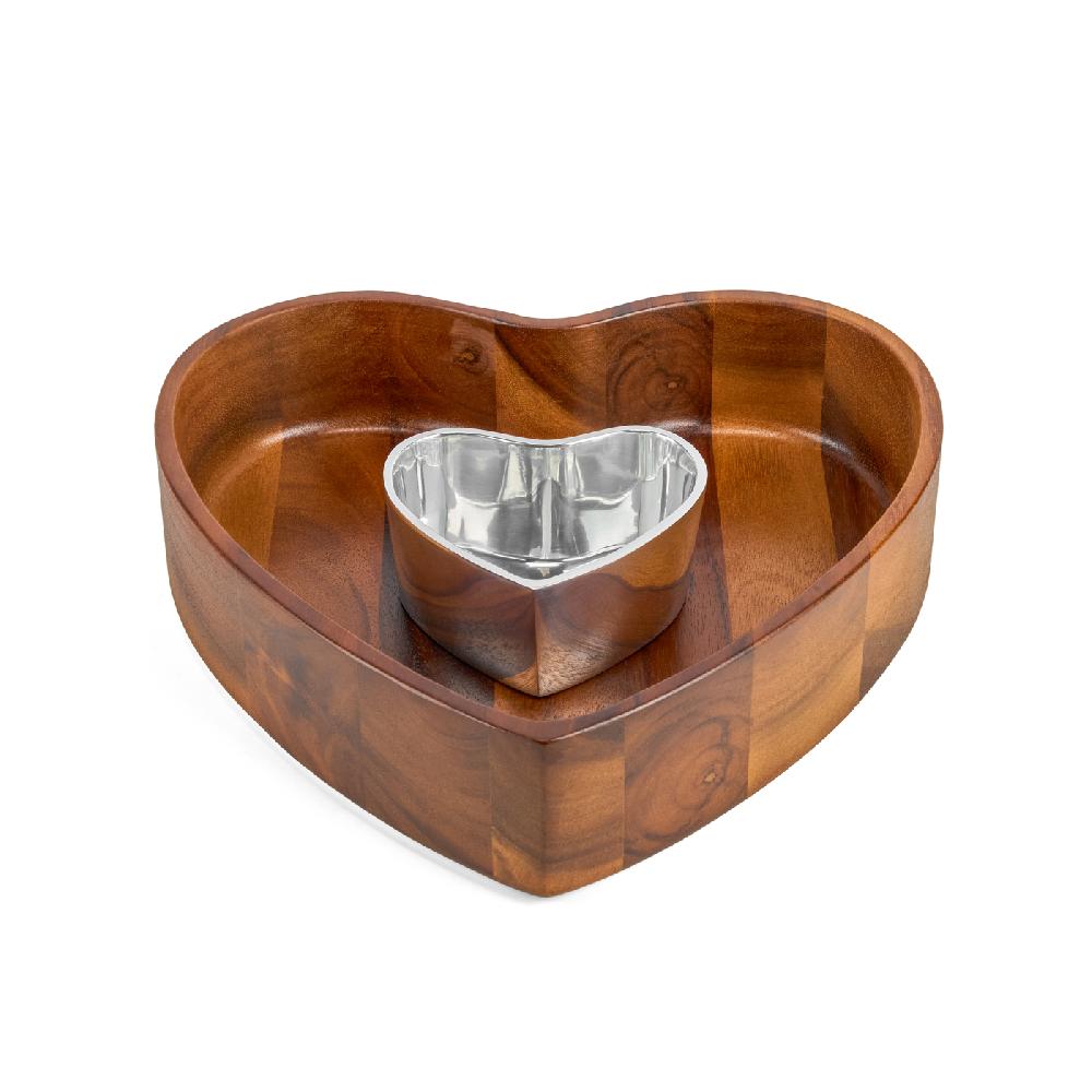 Nambé Heart Chip & Dip