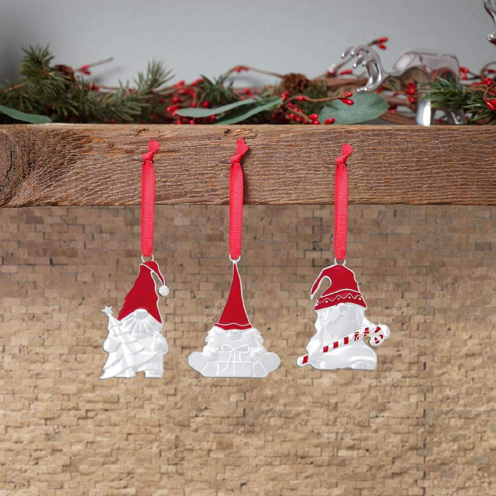 Nambé Mini Ornament Set - Gnomes (Set Of 3)