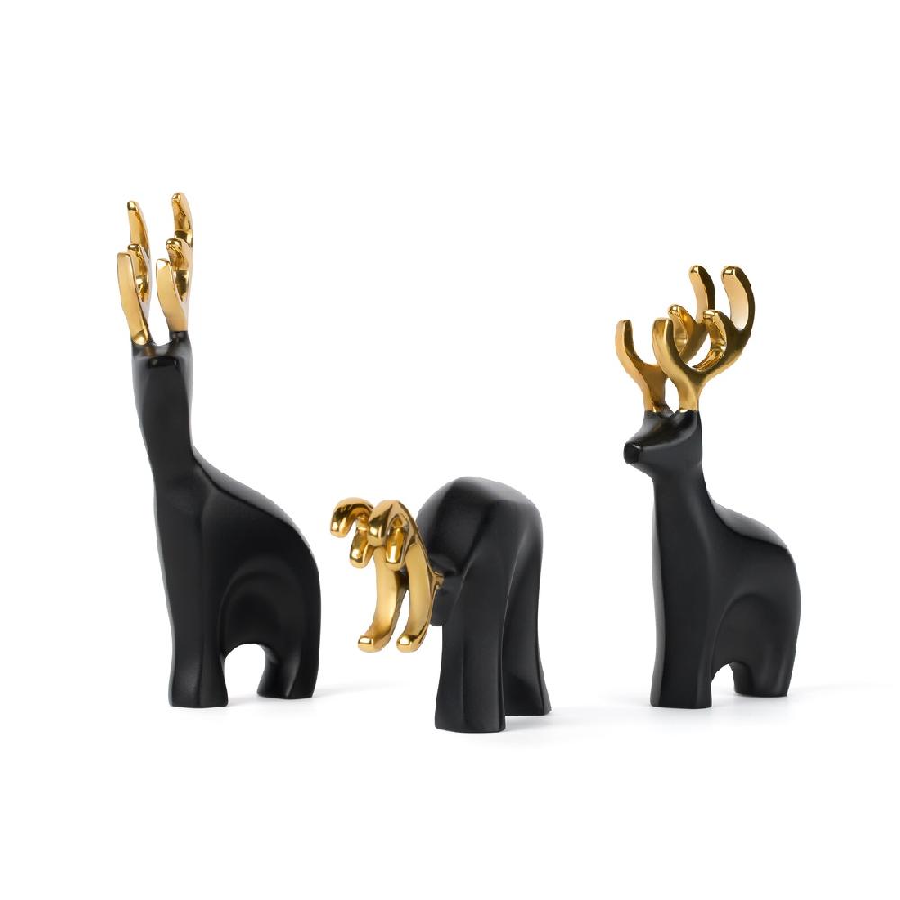 nambé Miniature Prancer Reindeer Set