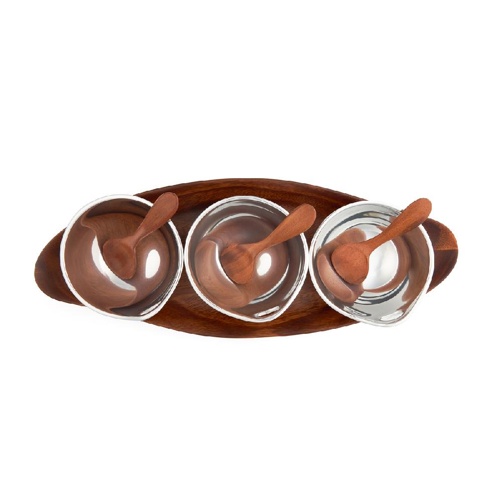 Nambé Portables Triple Condiment Server