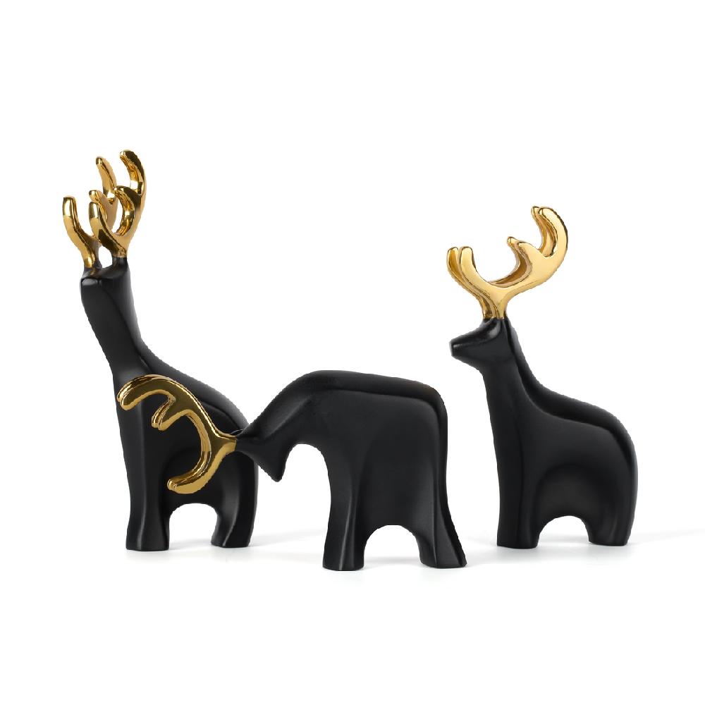 nambé Prancer Reindeer Figurine Set