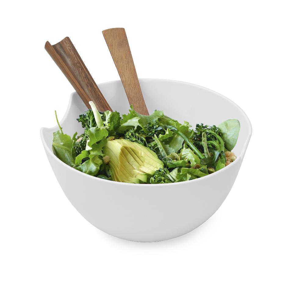 Nambé Quatro Salad Bowl W/ Servers