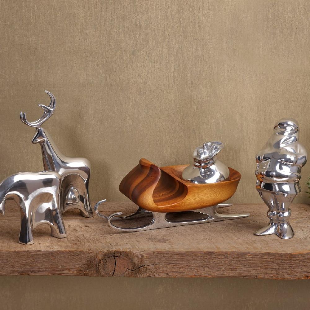 Nambé Santa With Gift Bag