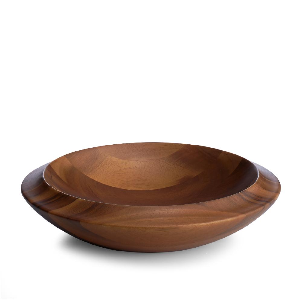nambé Skye Wood Centerpiece Bowl