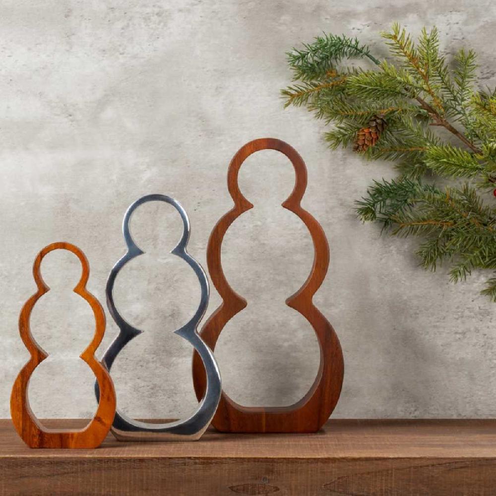 Nambé Snowmen Silhouettes Set Of 3