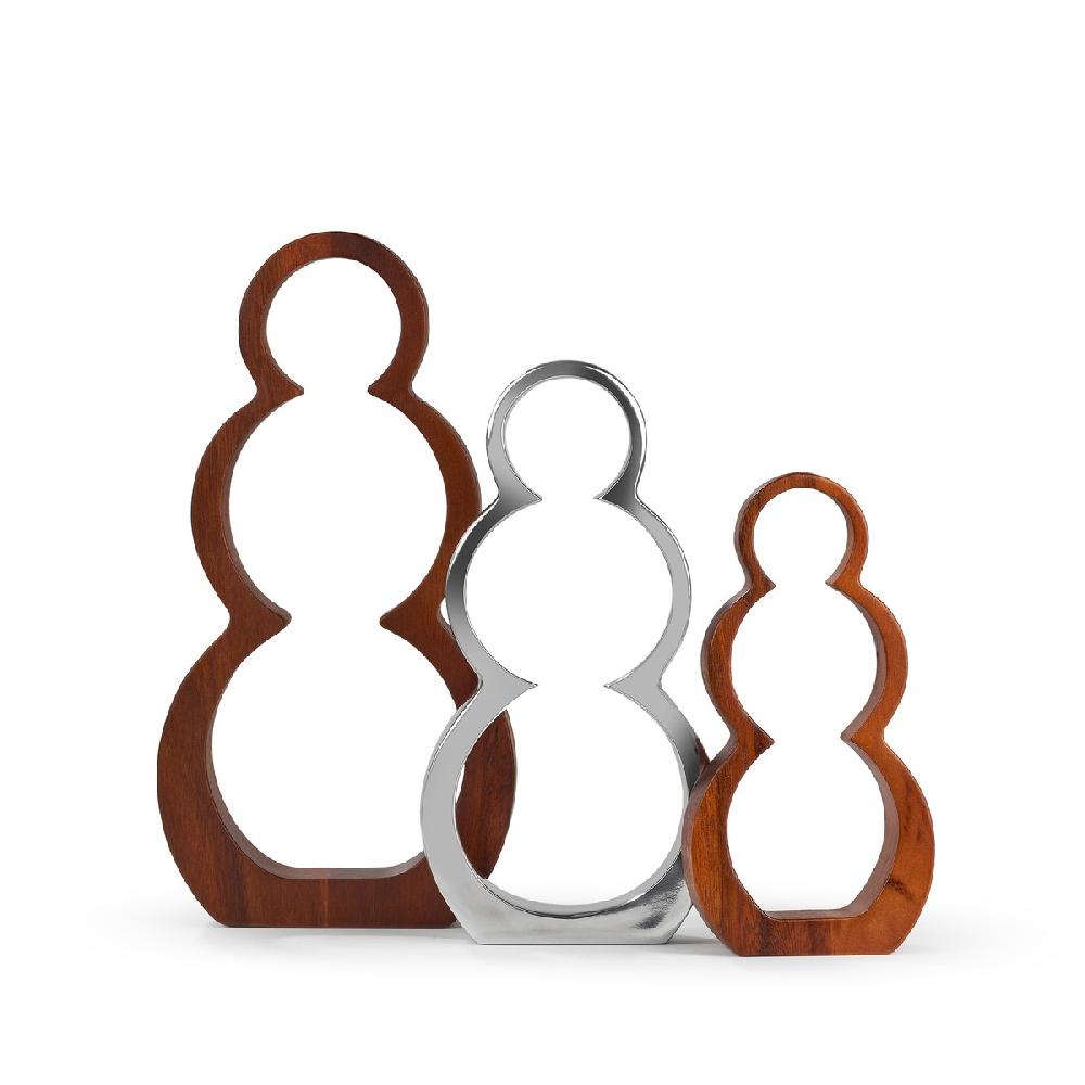 nambé Snowmen Silhouettes Set of 3