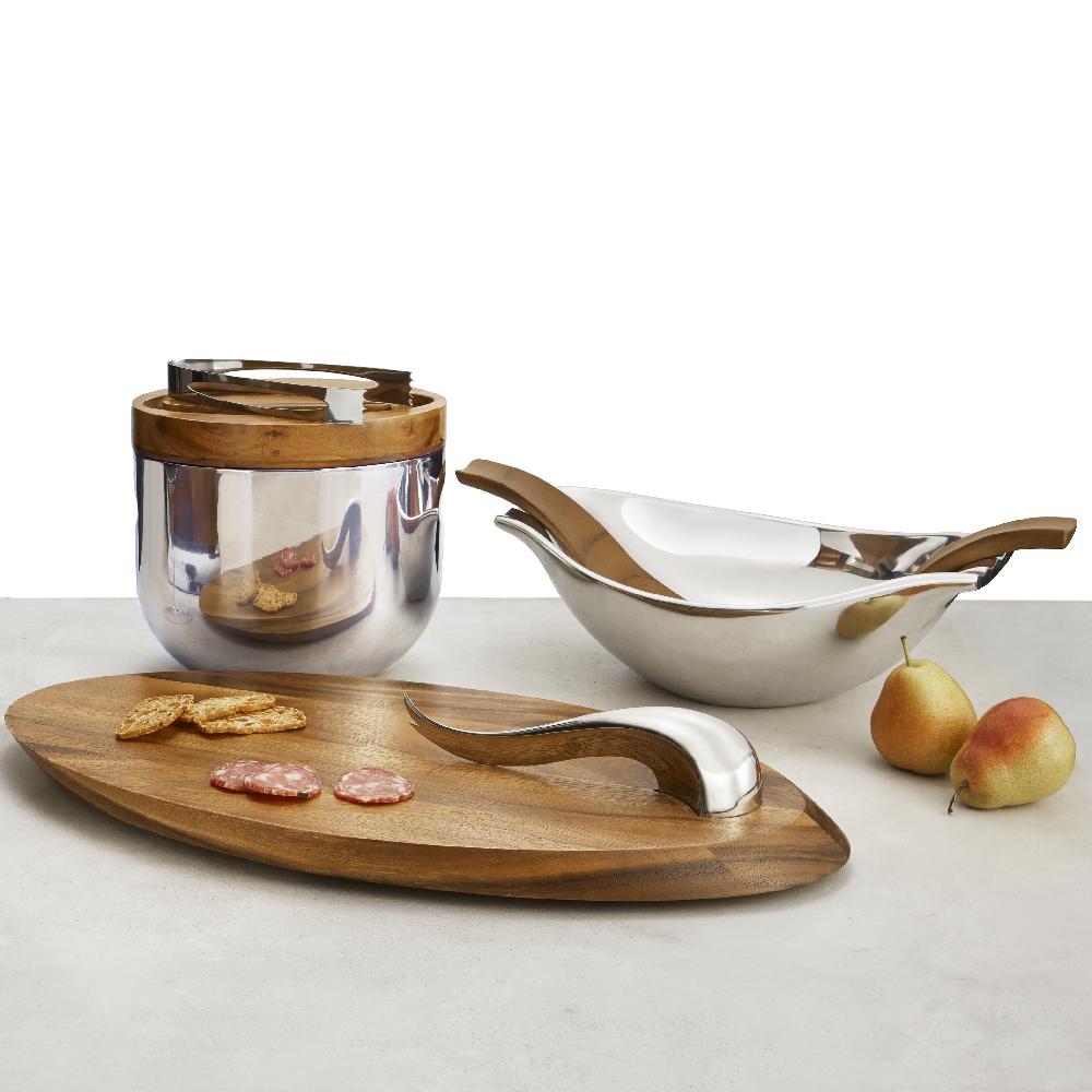 Nambé Swoop Cheese Board W/ Knife