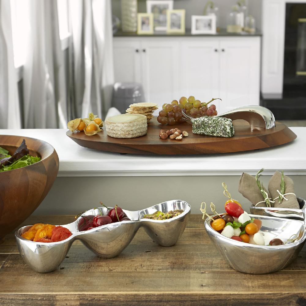 Nambé Swoop Cheese Board W/ Knife