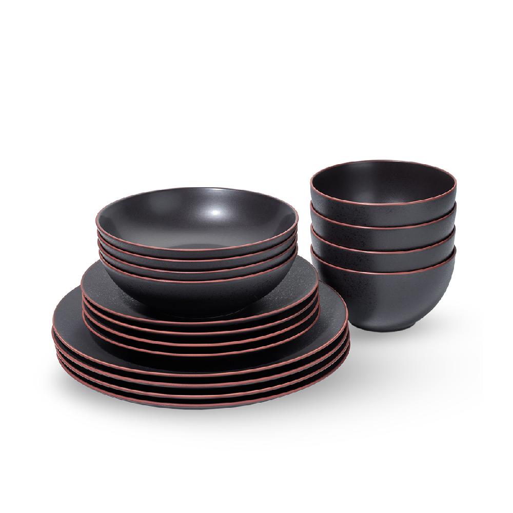 nambé Taos 16 Piece Set - Onyx