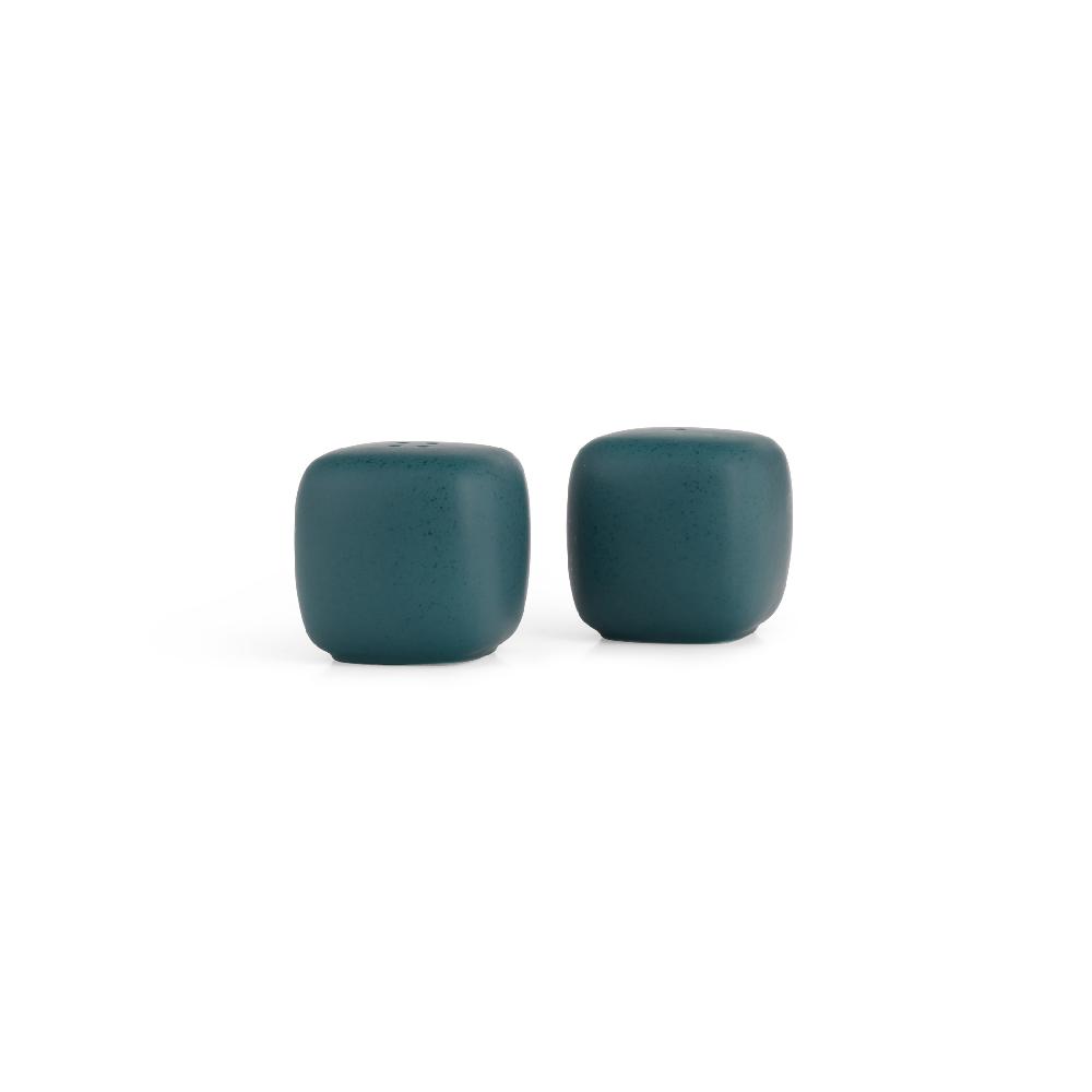 Nambé Taos Salt & Pepper Shakers - Jade