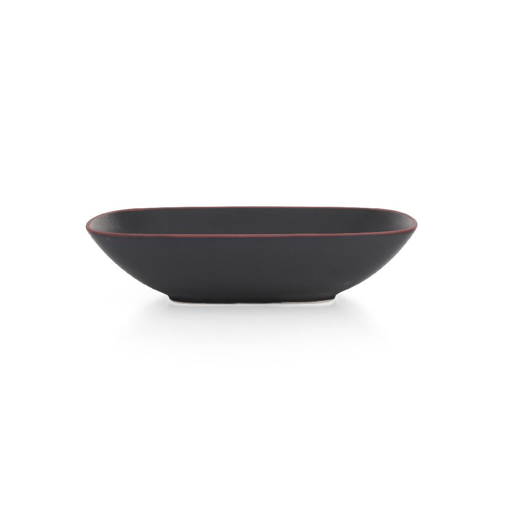 nambé Taos Soft Square Serving Bowl - Onyx