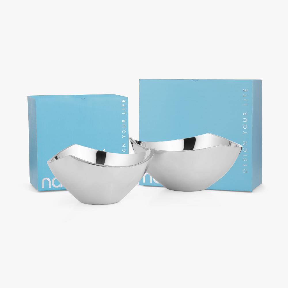 Nambé Tri-Corner Bowl 2-Piece Gift Set