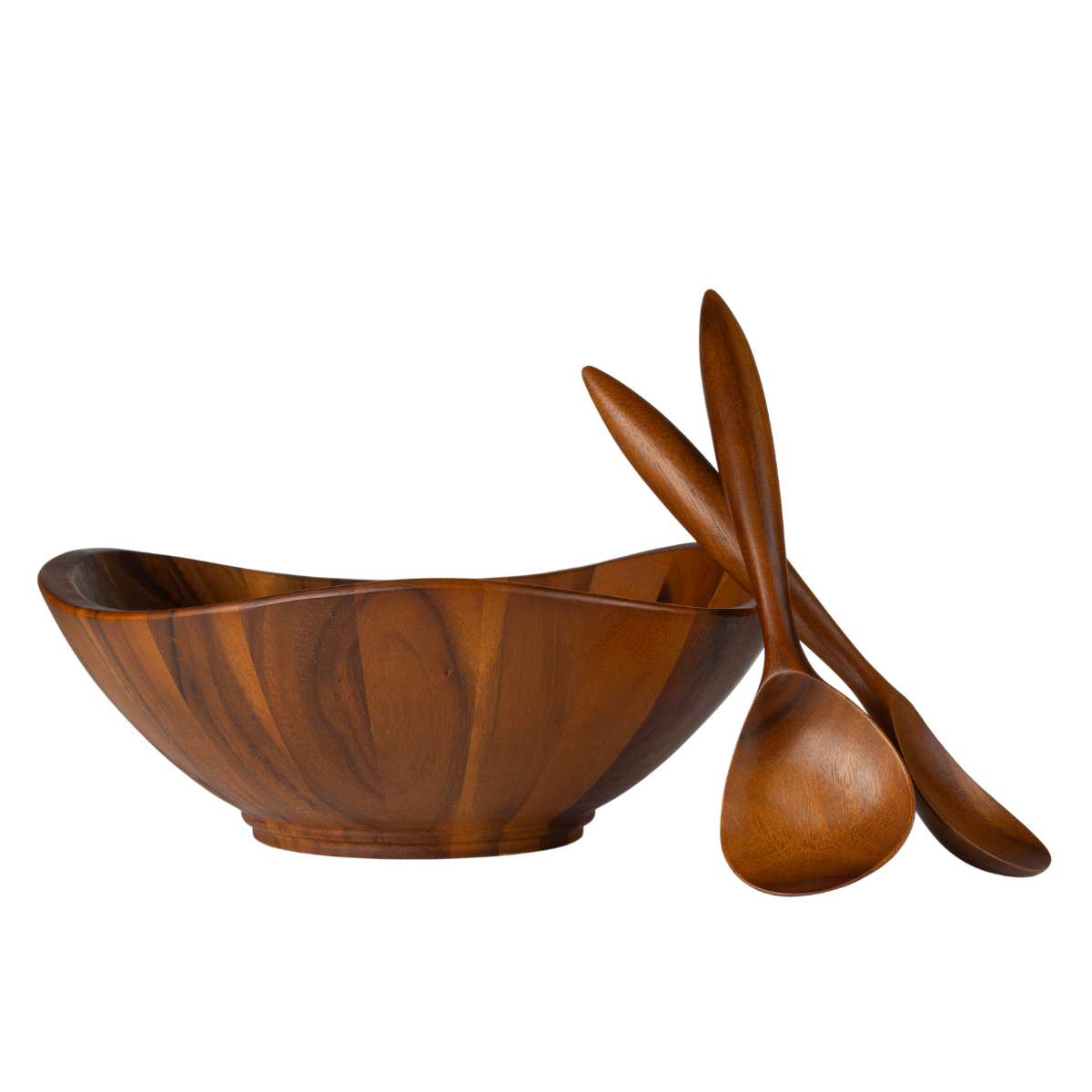 nambé Willow Salad Bowl w/Servers