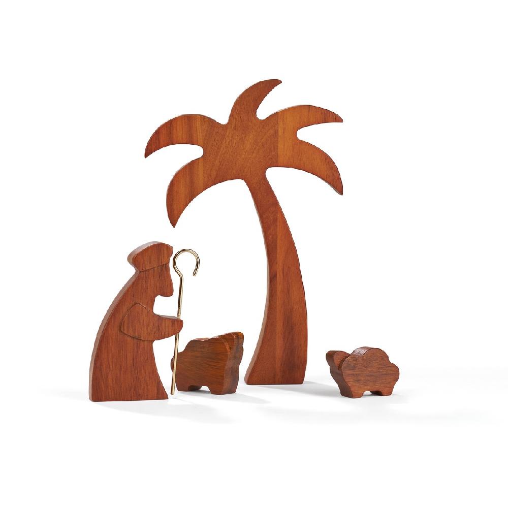 nambé Wood Shepard With Lambs