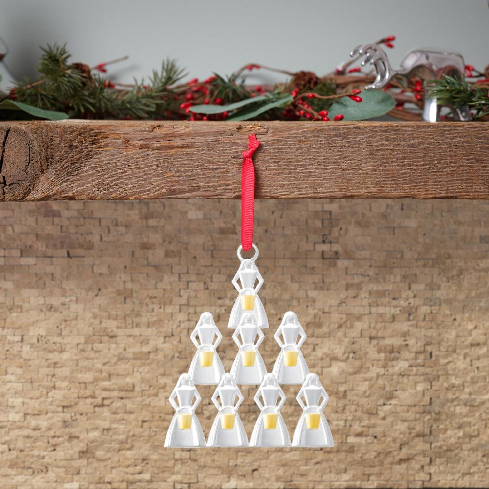 Nambé Twelve Days Of Christmas: Eight Maids A Milking Ornament