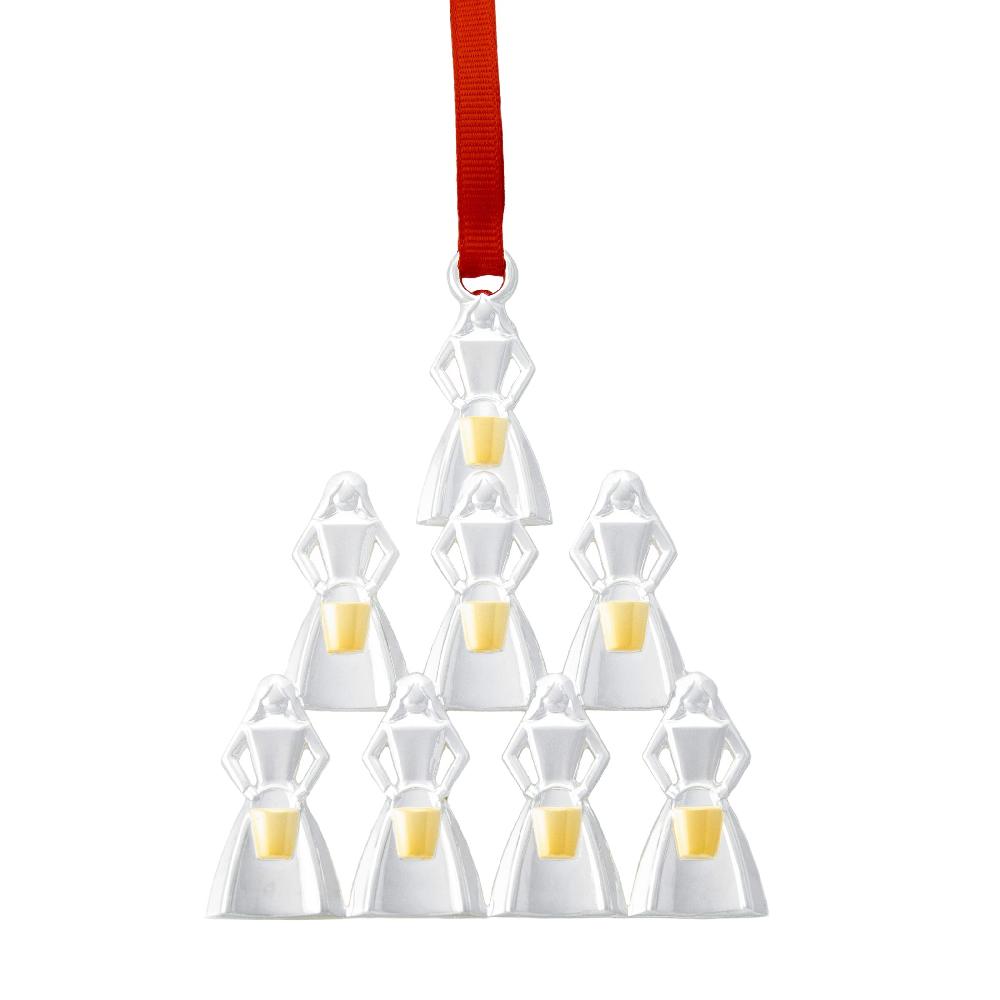 nambé Twelve Days of Christmas: Eight Maids a Milking Ornament