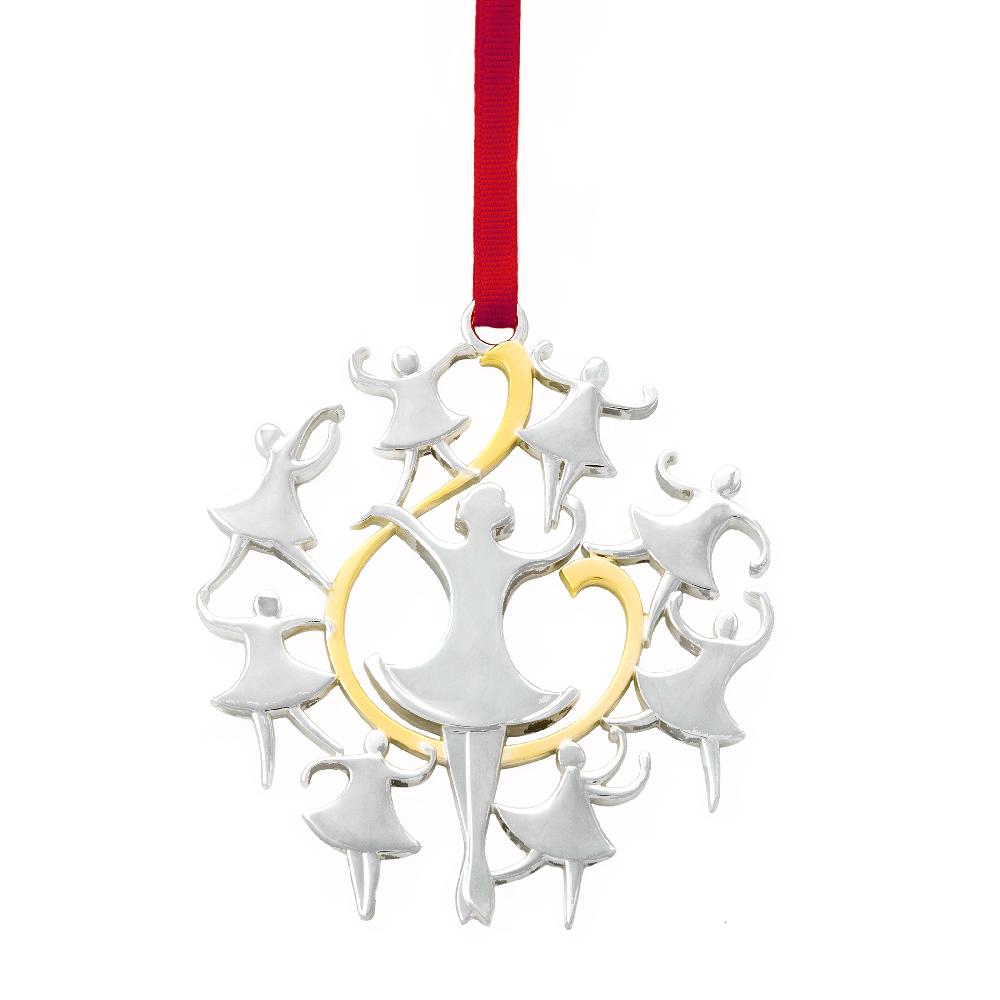 nambé Twelve Days of Christmas: Nine Ladies Dancing Ornament
