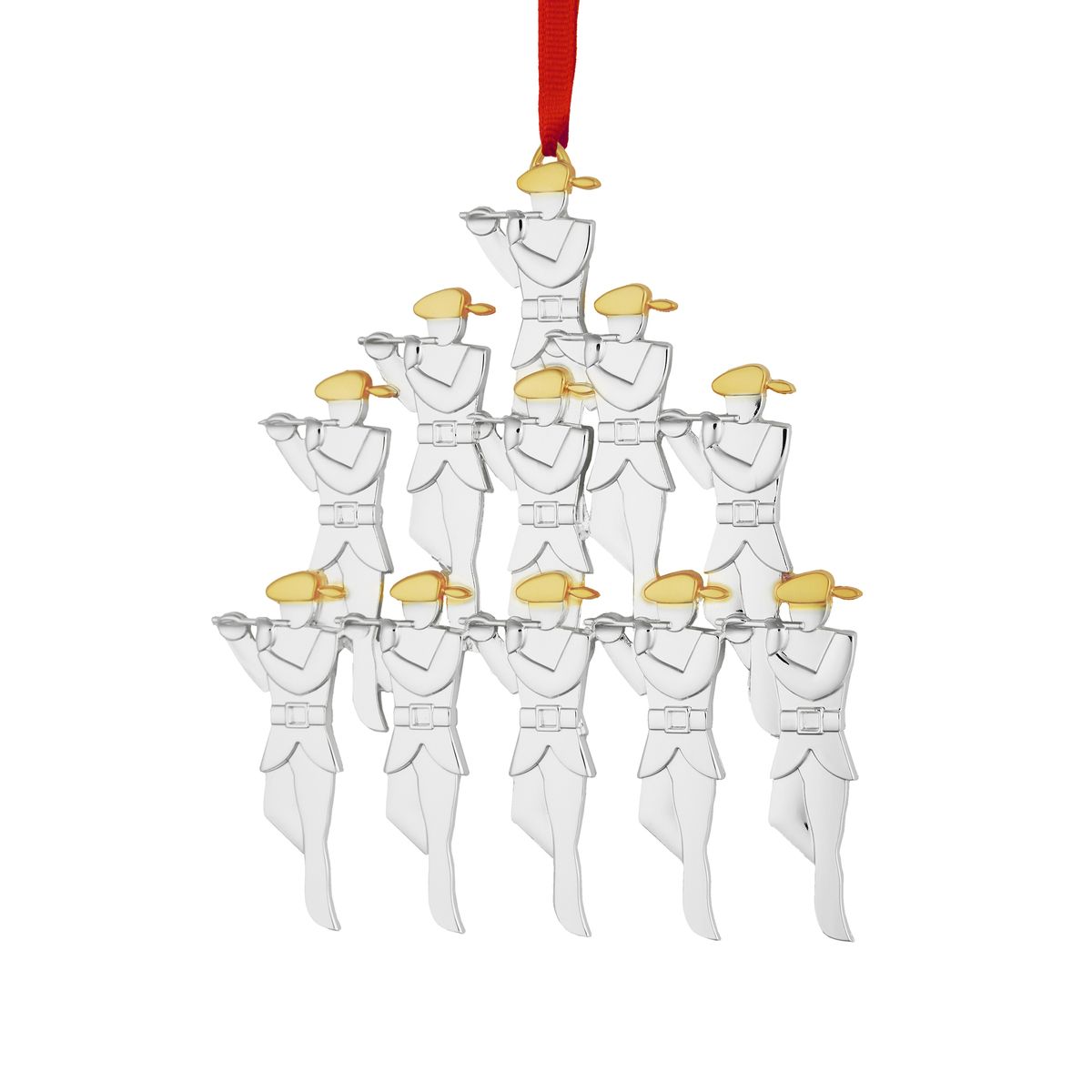 nambé Twelve Days of Christmas Ornament: Eleven Pipers Piping