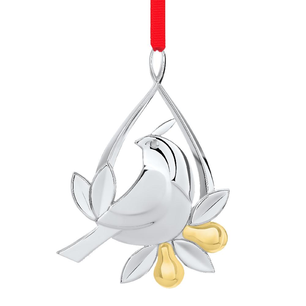 nambé Twelve Days of Christmas: Partridge in a Pear Tree Ornament
