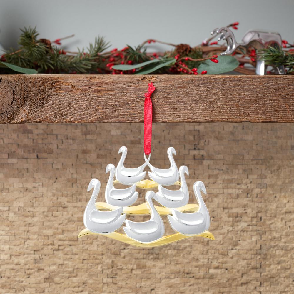 Nambé Twelve Days Of Christmas: Sevens Swans A Swimming Ornament
