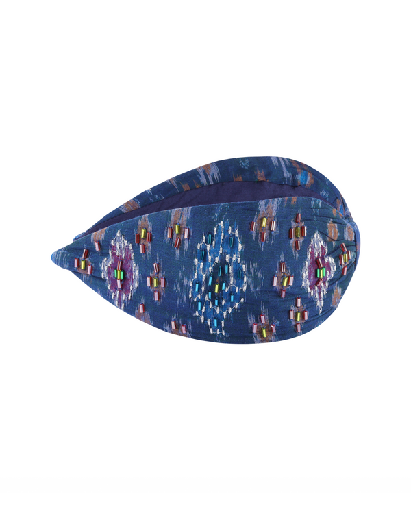 Namjosh Blue Ikat Headband