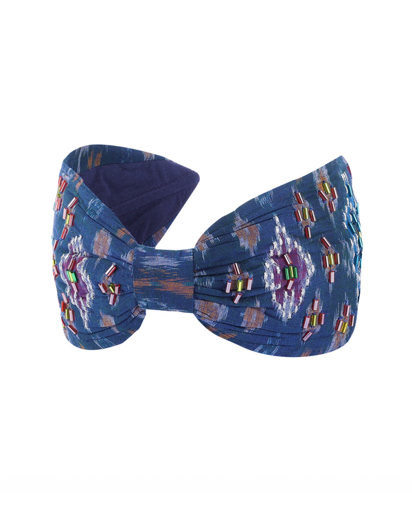 namjosh Blue Ikat Headband