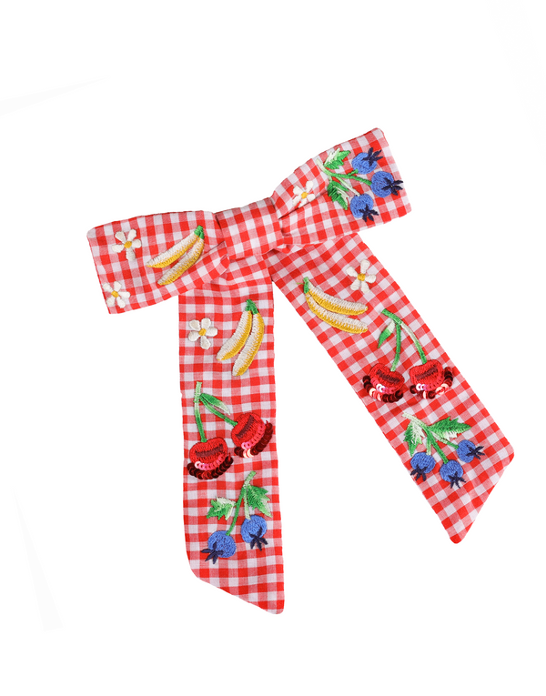 Namjosh Cherry Gingham Bow