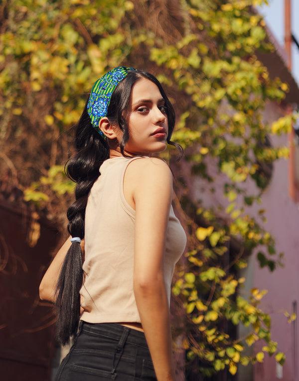 namjosh Floral Strip Turban