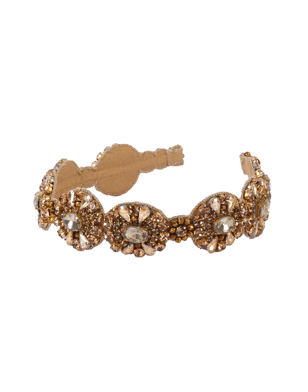 namjosh Gold Crystal Headband
