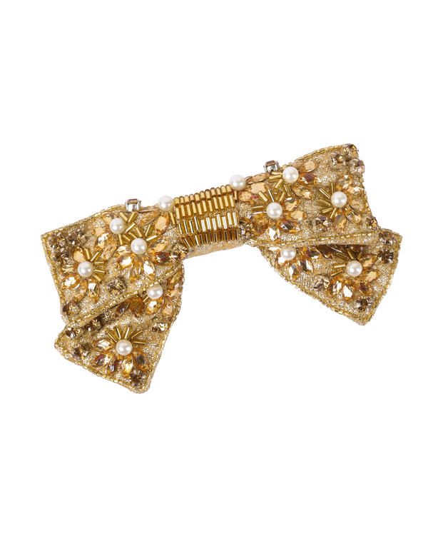 Namjosh Golden Stars Barrette Bow