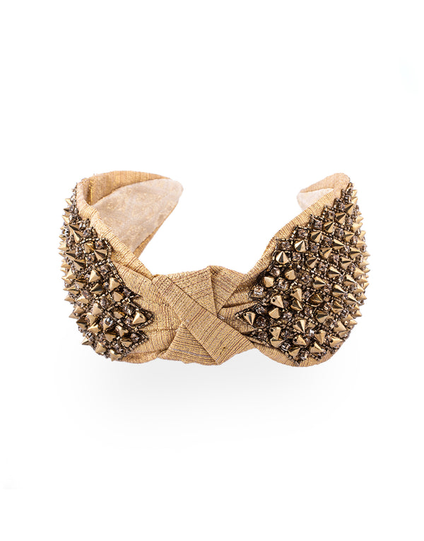 namjosh Golden Studded Headband