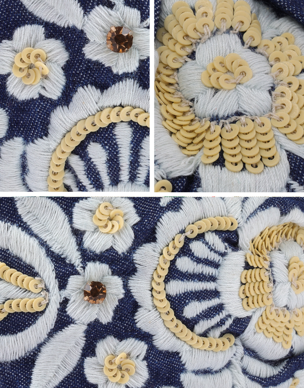 Namjosh Indigo Embroidered Headband