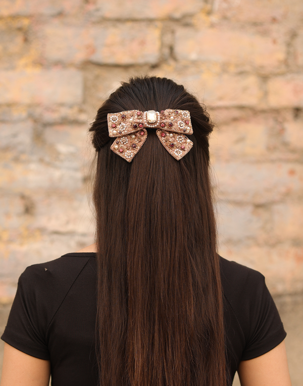 Namjosh Jeweled Bow Barrette