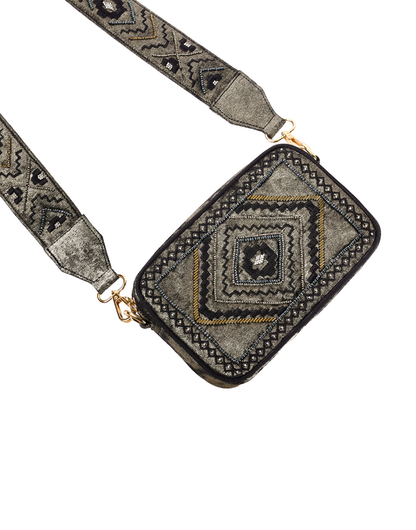 Namjosh Metallic Aztec Weave Bag