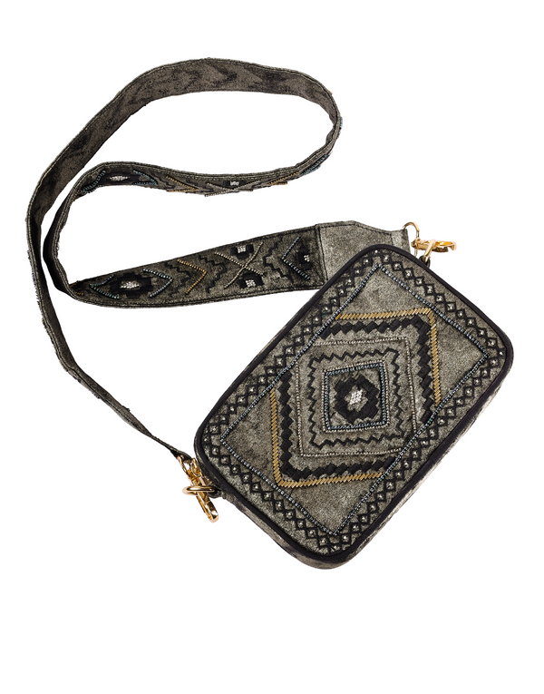 Namjosh Metallic Aztec Weave Bag