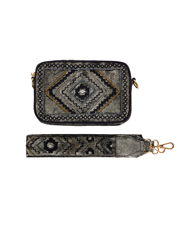 Namjosh Metallic Aztec Weave Bag