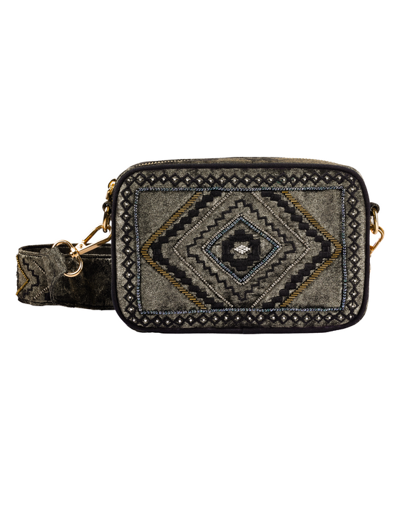 namjosh Metallic Aztec Weave bag